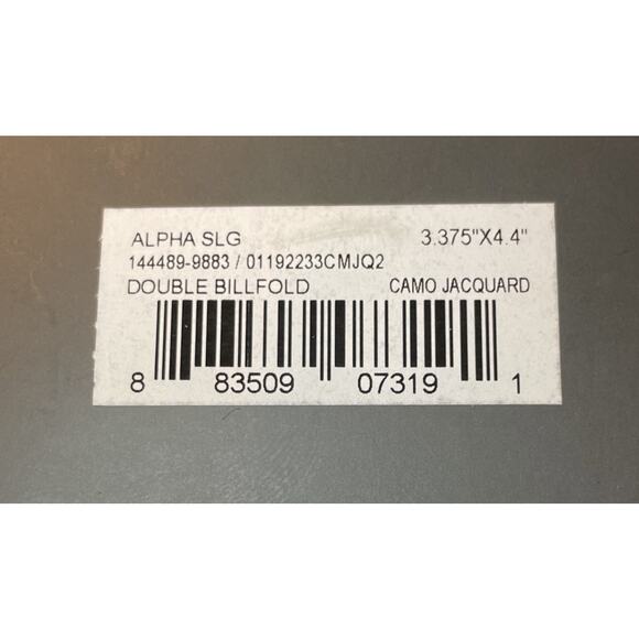 TUMI ALPHA SLG Black Green Camo Double Billfold Wallet NEW in Box Fast Ship - Picture 7 of 8